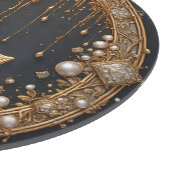 Goldenes Monogramm Anfangsbuchstabe L Schneidebrett (Ecke)