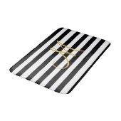 Goldenes Monogramm auf festen Badematte (Schrägansicht)