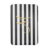 Goldenes Monogramm auf festen Badematte (Vorderseite Vertikal)