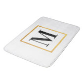 Goldenes Monogramm Badematte (Schrägansicht)