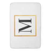 Goldenes Monogramm Badematte (Vorderseite Vertikal)