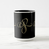 Goldenes Monogramm der Initiale R Tasse (Zentrum)