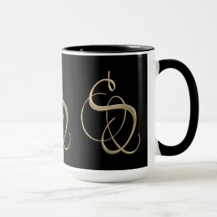 Goldenes Monogramm der Initiale S Tasse
