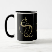 Goldenes Monogramm der Initiale S Tasse (Links)