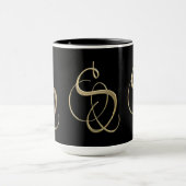 Goldenes Monogramm der Initiale S Tasse (Zentrum)