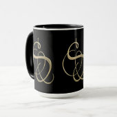 Goldenes Monogramm der Initiale S Tasse (Vorderseite Links)