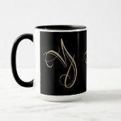 Goldenes Monogramm der Initiale Y Tasse (Links)