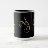 Goldenes Monogramm der Initiale Y Tasse (Zentrum)