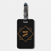 Goldenes Monogramm Gepäckanhänger (Rückseite vertikal)