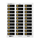 goldenes Monogramm (Name + Initialen) schwarz (Vorne)