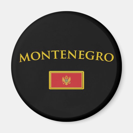 Goldenes Montenegro Magnet (Vorne)
