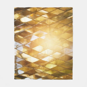 Goldenes Mosaik: Glass-Effekt. Fleecedecke