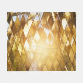 Goldenes Mosaik: Glass-Effekt. Fleecedecke (Vorderseite (Horizontal))