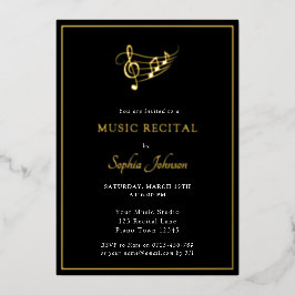 Goldenes Musikkonzert Elegante Folieneinladung