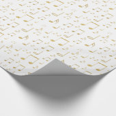 goldenes Musikmuster Geschenkpapier (Ecke)