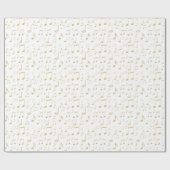 goldenes Musikmuster Geschenkpapier (Flach)