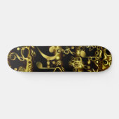 goldenes Musiknoten Skateboard (Horizontal)