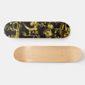 goldenes Musiknoten Skateboard (Horizontal)