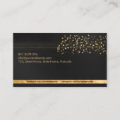 Goldenes Musiknoten Visitenkarte (Rückseite)