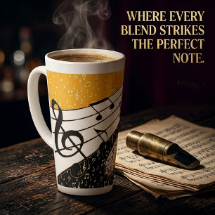 Goldenes Musikthema Milchtasse