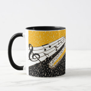 Goldenes Musikthema Tasse