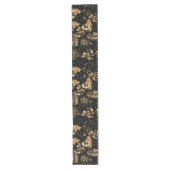 Goldenes Muster 07 bw. schwarze BG Großer Tischläufer (Vorderseite)