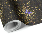 Goldenes Muster 14.bw Black BG Geschenkpapier (Rolleneckpunkt)