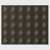 Goldenes Muster 14.bw Black BG Geschenkpapier (Flach)