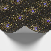 Goldenes Muster 14.bw Black BG Geschenkpapier (Ecke)
