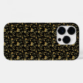 Goldenes Muster 15 bwx4. schwarze BG Case-Mate iPhone Hülle (Rückseite (Horizontal))