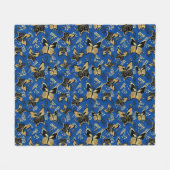 Goldenes Muster 15 bwx4. schwarze BG Fleecedecke (Vorderseite (Horizontal))