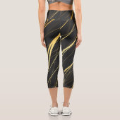 Goldenes Muster 1 Capri Leggings (Rückseite)