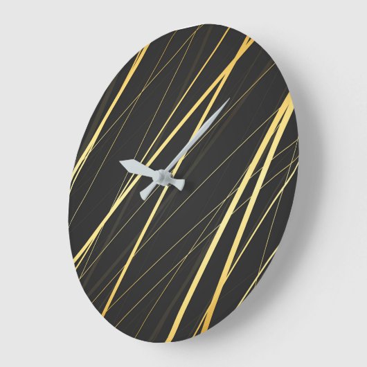 Goldenes Muster 1 Große Wanduhr (Winkel)