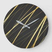 Goldenes Muster 1 Große Wanduhr (Vorderseite)