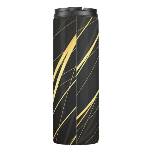 Goldenes Muster 1 Thermosbecher (Rückseite)