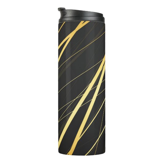 Goldenes Muster 1 Thermosbecher (Nach rechts gedreht)