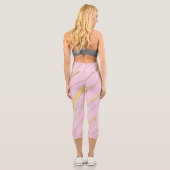 Goldenes Muster 2 Capri Leggings (Rückseite)