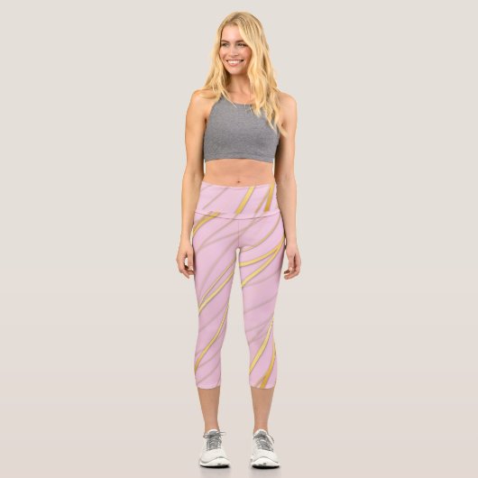 Goldenes Muster 2 Capri Leggings (Vorderseite)