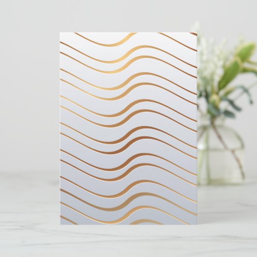 Goldenes Muster 3 Dankeskarte (Stehend Vorderseite)