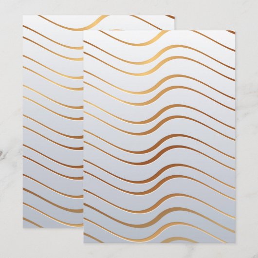 Goldenes Muster 3 Dankeskarte (Vorne/Hinten)