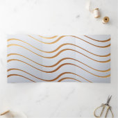 Goldenes Muster 3 Dreifach Gefaltete Urlaubskarte (Innenseite)