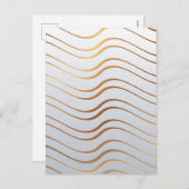 Goldenes Muster 3 Feiertagspostkarte (Vorne/Hinten)