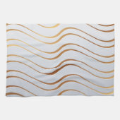 Goldenes Muster 3 Geschirrtuch (Horizontal)