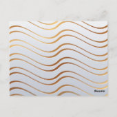 Goldenes Muster 3 Postkarte (Rückseite)