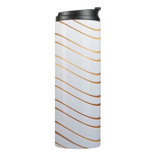 Goldenes Muster 3 Thermosbecher (Nach links gedreht)