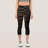 Goldenes Muster 4 Capri Leggings (Vorderseite)