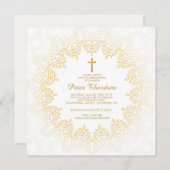 Goldenes Muster - Einladung (Vorne/Hinten)