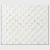 Goldenes Muster floraler Kalligrafie Kunst Geschenkpapier (Flach)