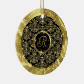 Goldenes Muster und Glitzern-kundenspezifische Ers Keramik Ornament (Rechts)