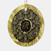 Goldenes Muster und Glitzern-kundenspezifische Ers Keramik Ornament (Links)